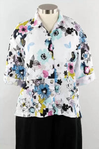 Liv By Habitat - French Floral Button Front Linen Top