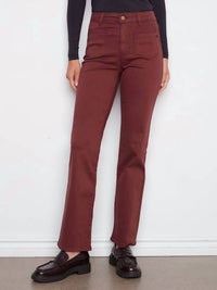Charlie B - Patch Pocket Flare Twill Pants