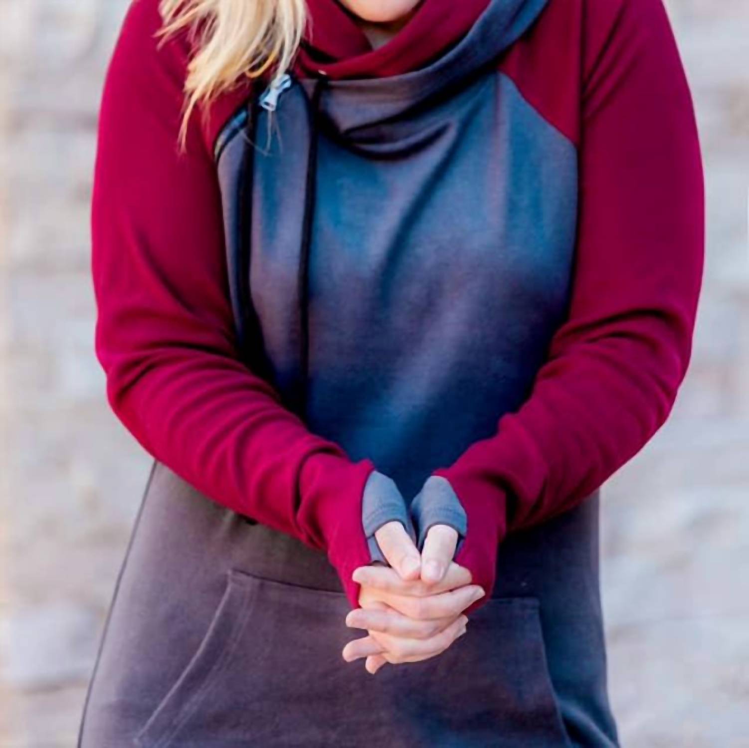 Michelle Mae - Colorblock Double Hoodie