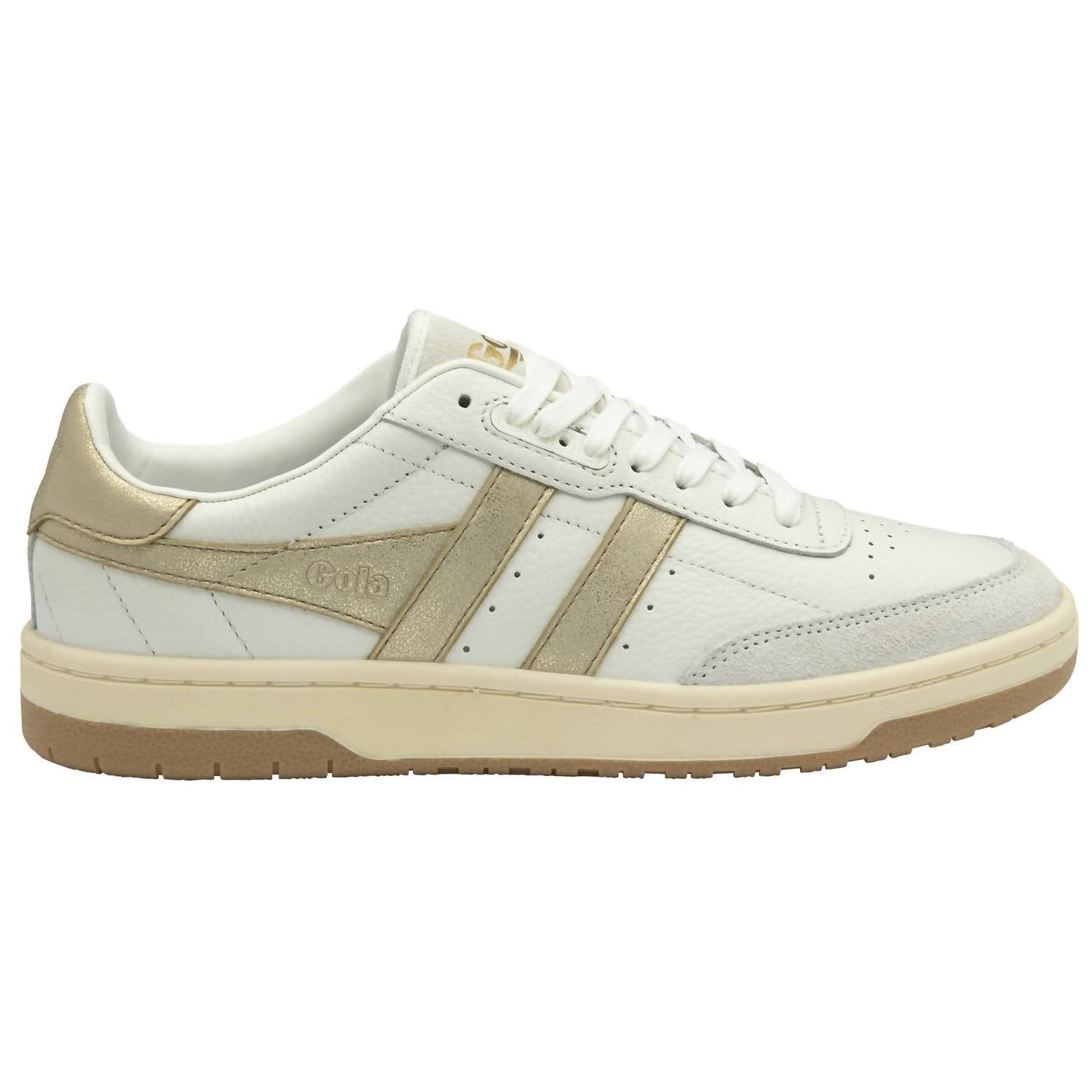 Gola Women's Falcon Mirror Sneaker in white gold - women's sneaker - detail view