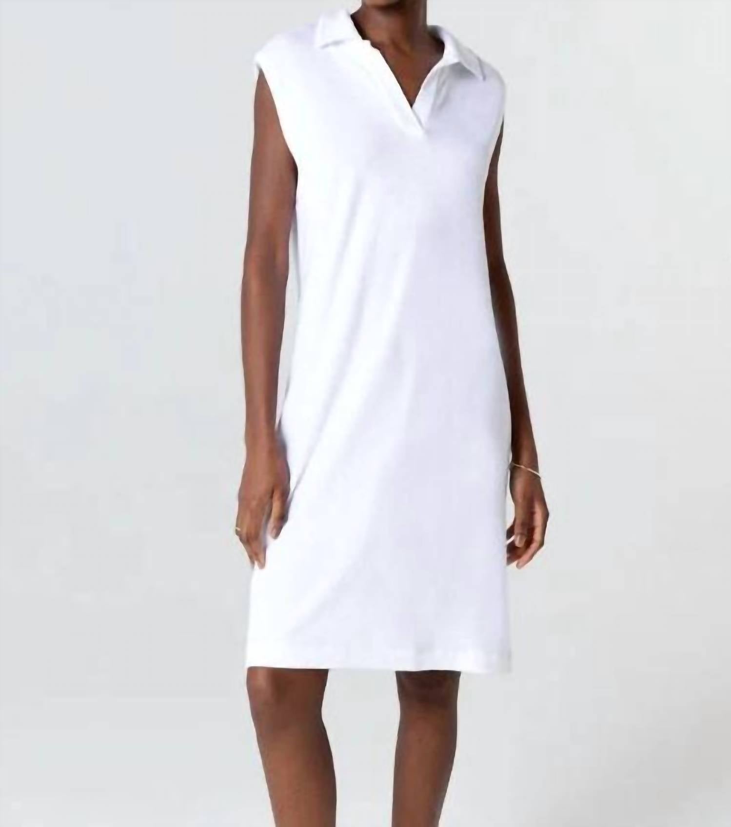 Majestic Filatures - Organic Cotton Terry Sleeveless Polo Dress