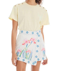 ALLISON NEW YORK Brooklyn Short Sleeve Tee in butter - women's t-shirt - alternate view