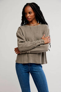 Free People - Lapis Cuff Thermal Long Sleeve Top