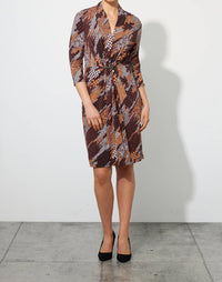 Joseph Ribkoff - Printed Gathered Front Dress