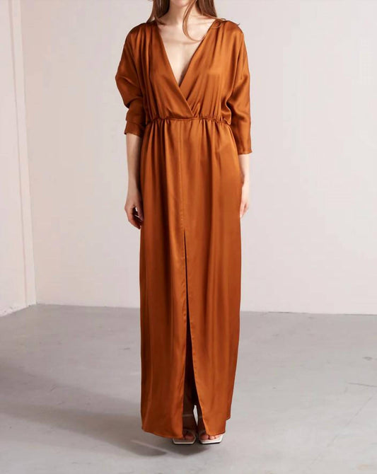 Unlined - Cecilia Oversized Kimono Sleeve Maxi Dress