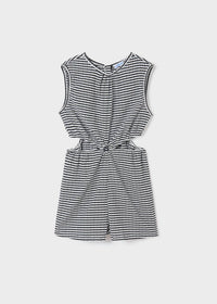 Mayoral - Kids Jacquard Gingham Cutout Jumpsuit