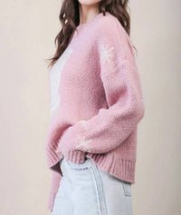 Very J - Cowboy Boots Western Graphic Knit Sweater