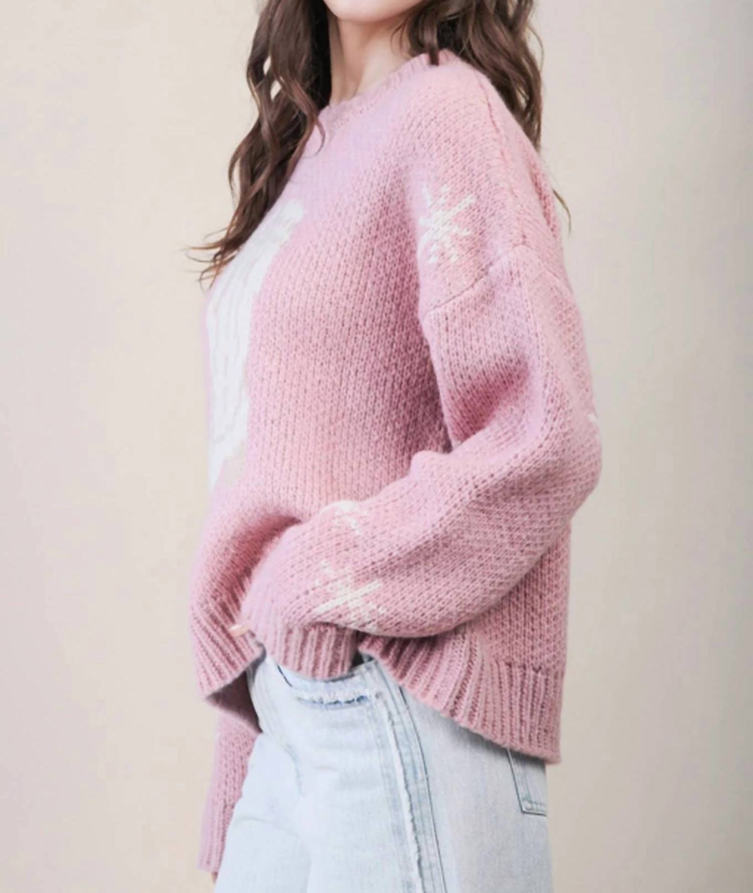 Very J - Cowboy Boots Western Graphic Knit Sweater
