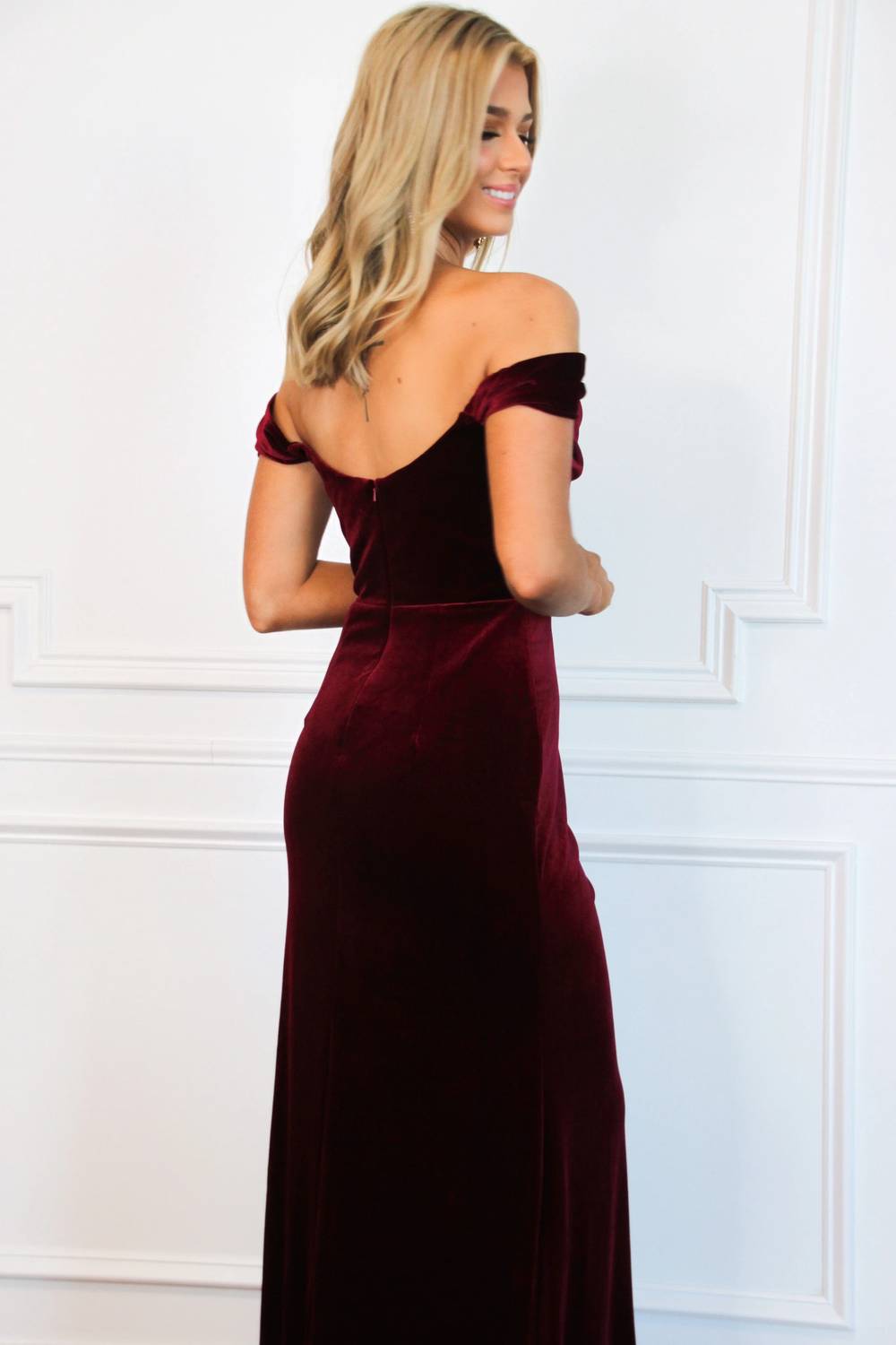Cinderella Divine - Evelynn Bustier Velvet Off Shoulder Formal Dress