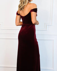Cinderella Divine - Evelynn Bustier Velvet Off Shoulder Formal Dress