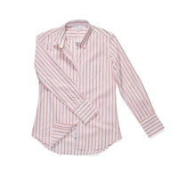 Claridge + King Ivy Button Down Shirt in tangerine striped - women's shirt - view 4