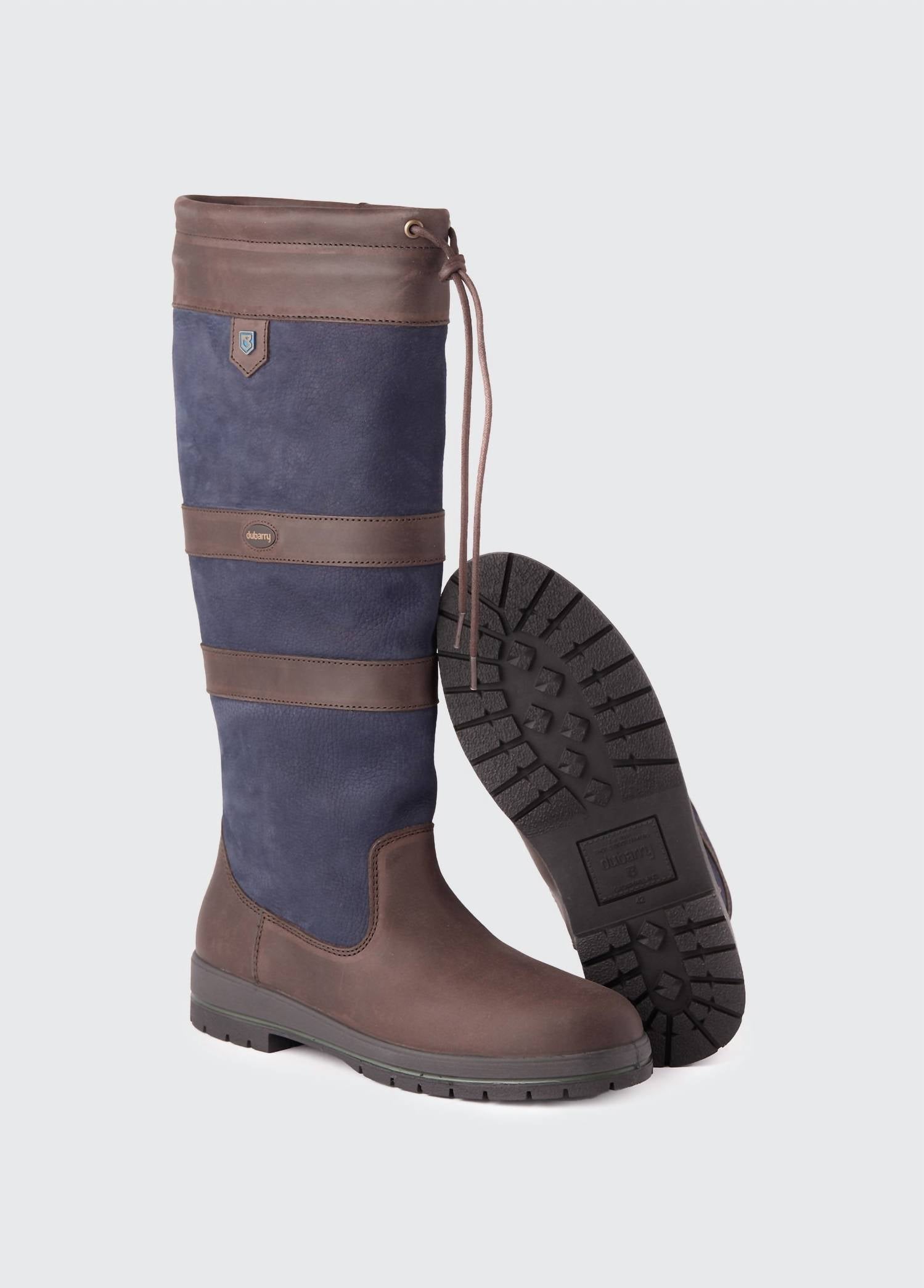 Dubarry Women's Galway Country Boot in navy brown - women's shoe - alternate view