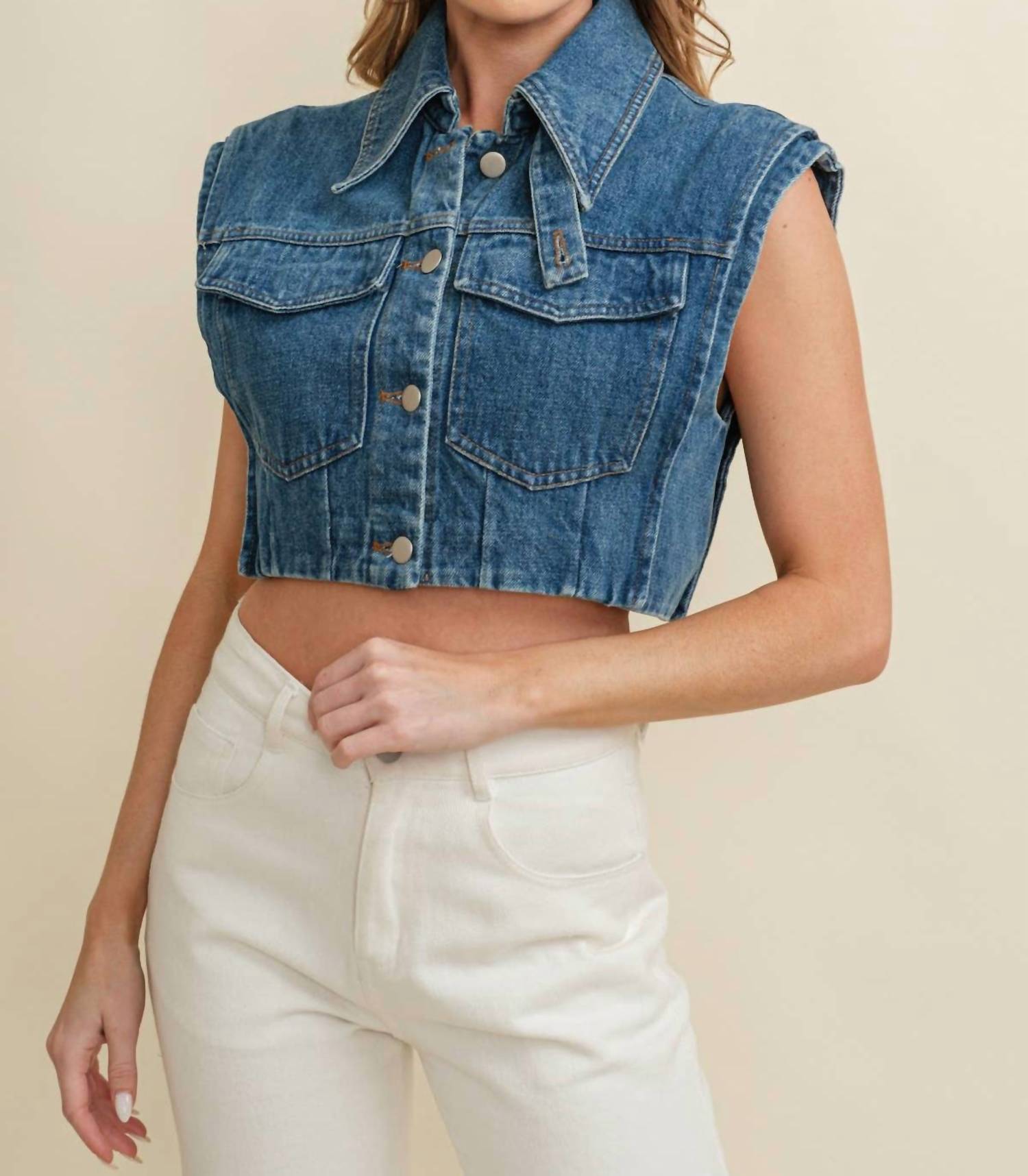 Cloud Ten - Canyon Cutoff Button Up Vest