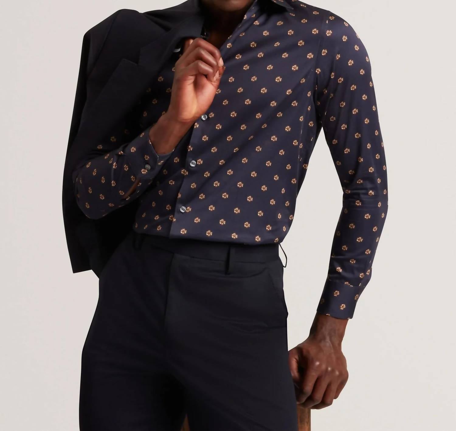 Ted Baker - Olufar Ditsy Floral Print Cotton Shirt