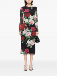 Johnny Was Lolia Mesh Midi Dress in maria rosa - women's dress