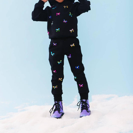 Lola + The Boys - Girls Butterfly Gem Joggers