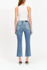 Daze - Shy Girl High Rise Crop Flare Jean
