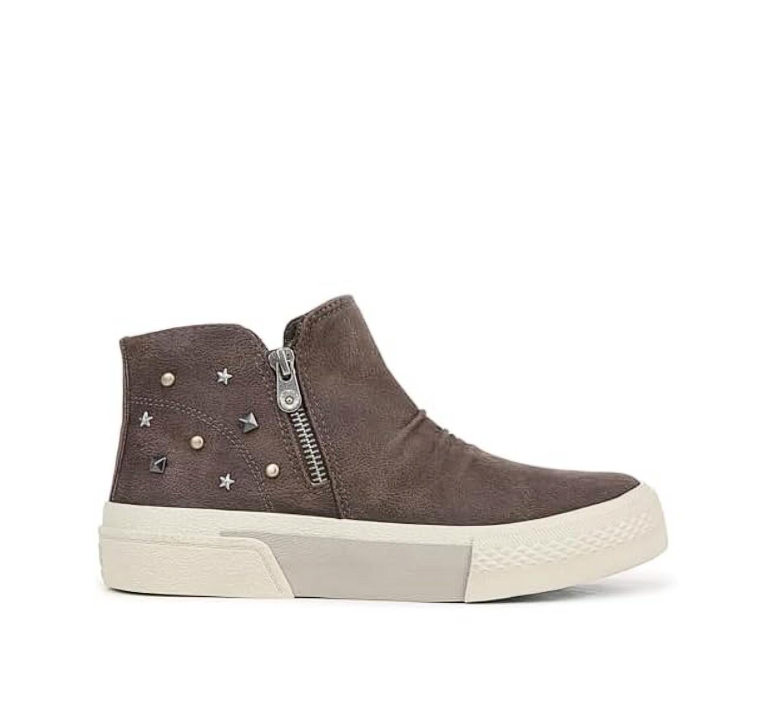 BLOWFISH Women's Wave Zip Shoe in charcoal - women's sneaker - detail view