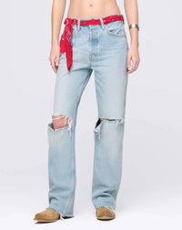 Re/Done - 90s High Rise Loose Jeans With Bandana