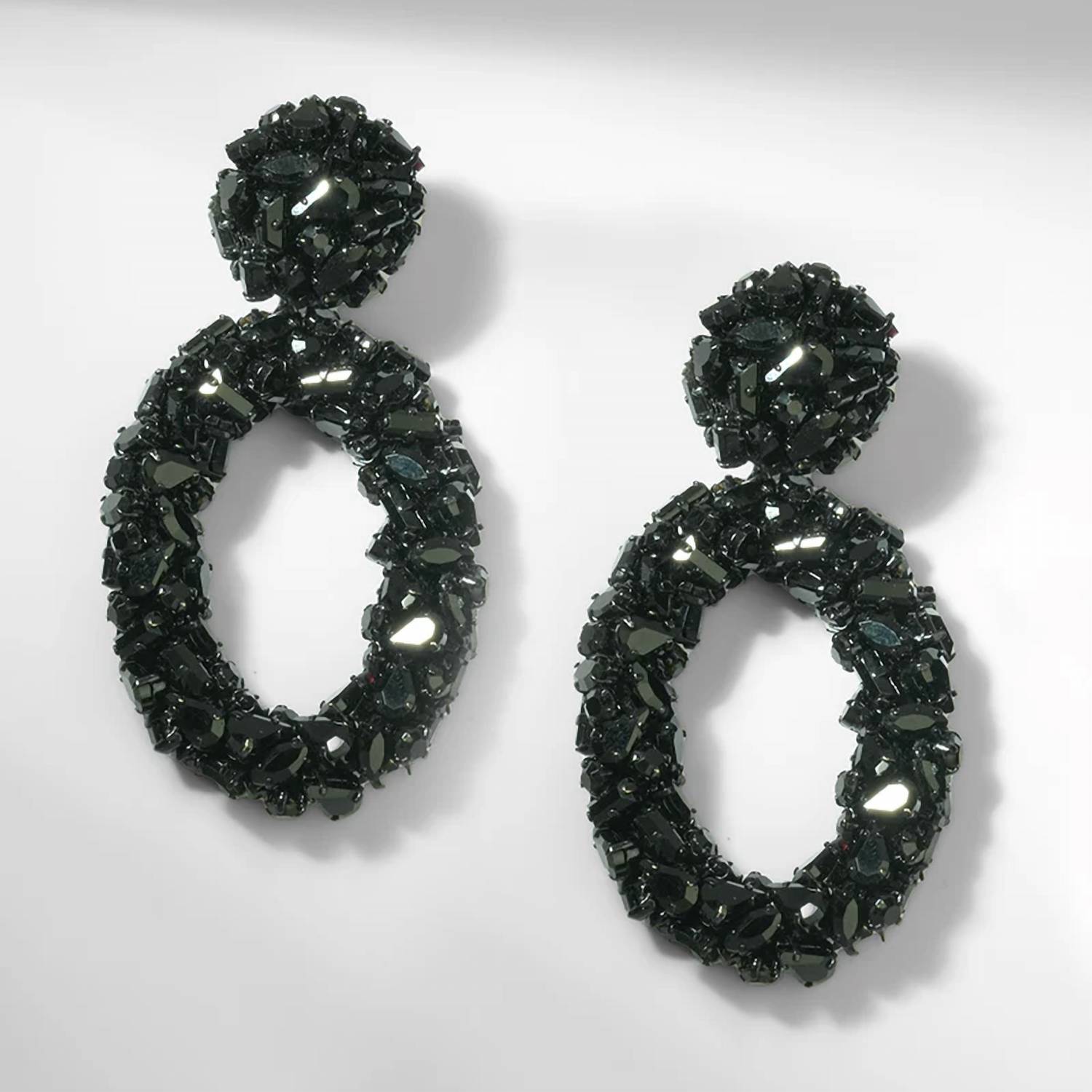 DEEPA GURNANI Dinorah Earring in black - women's jewelry