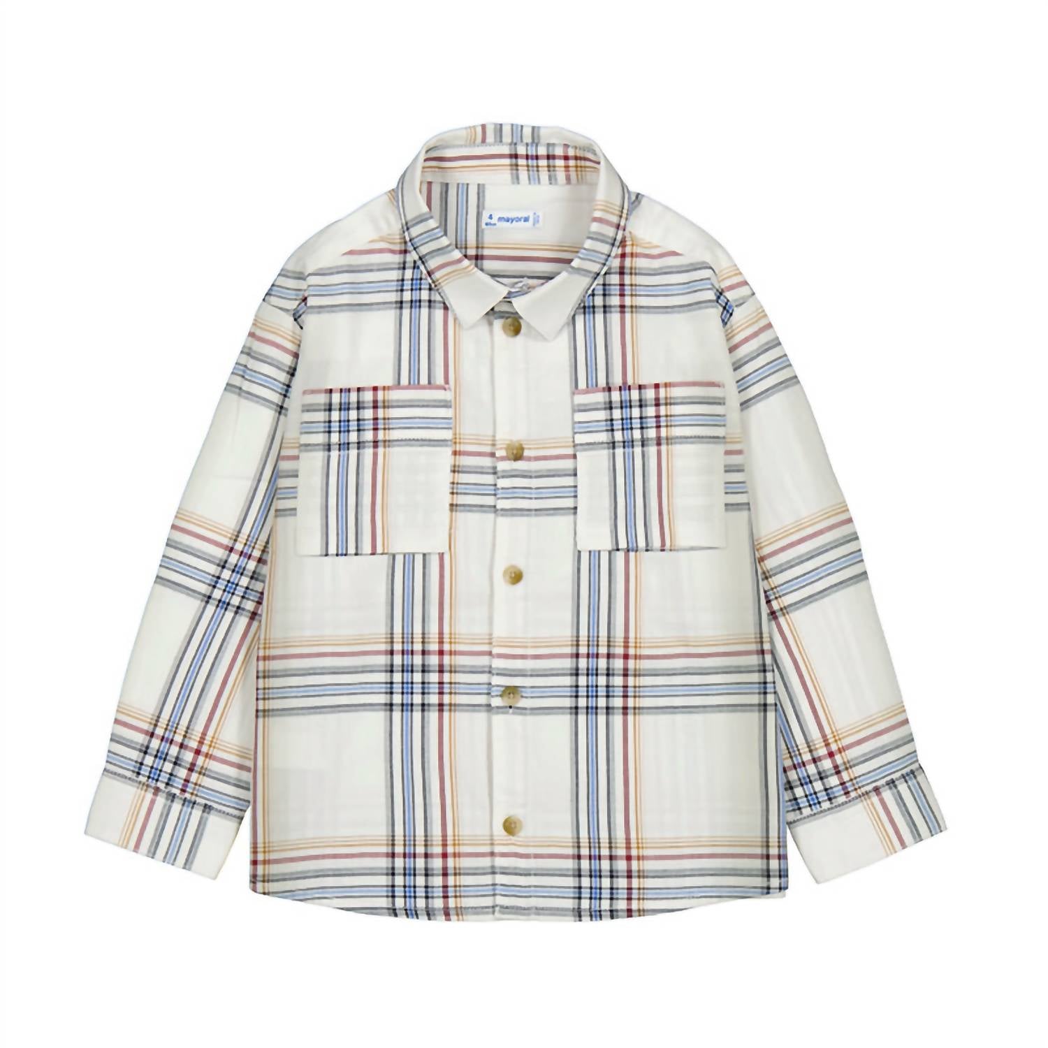 Mayoral - Boys' Long Sleeve Checked Shirt