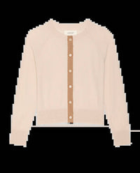 THE GREAT. The Dainty Cardigan in soft petal - women's cardigan - view 4