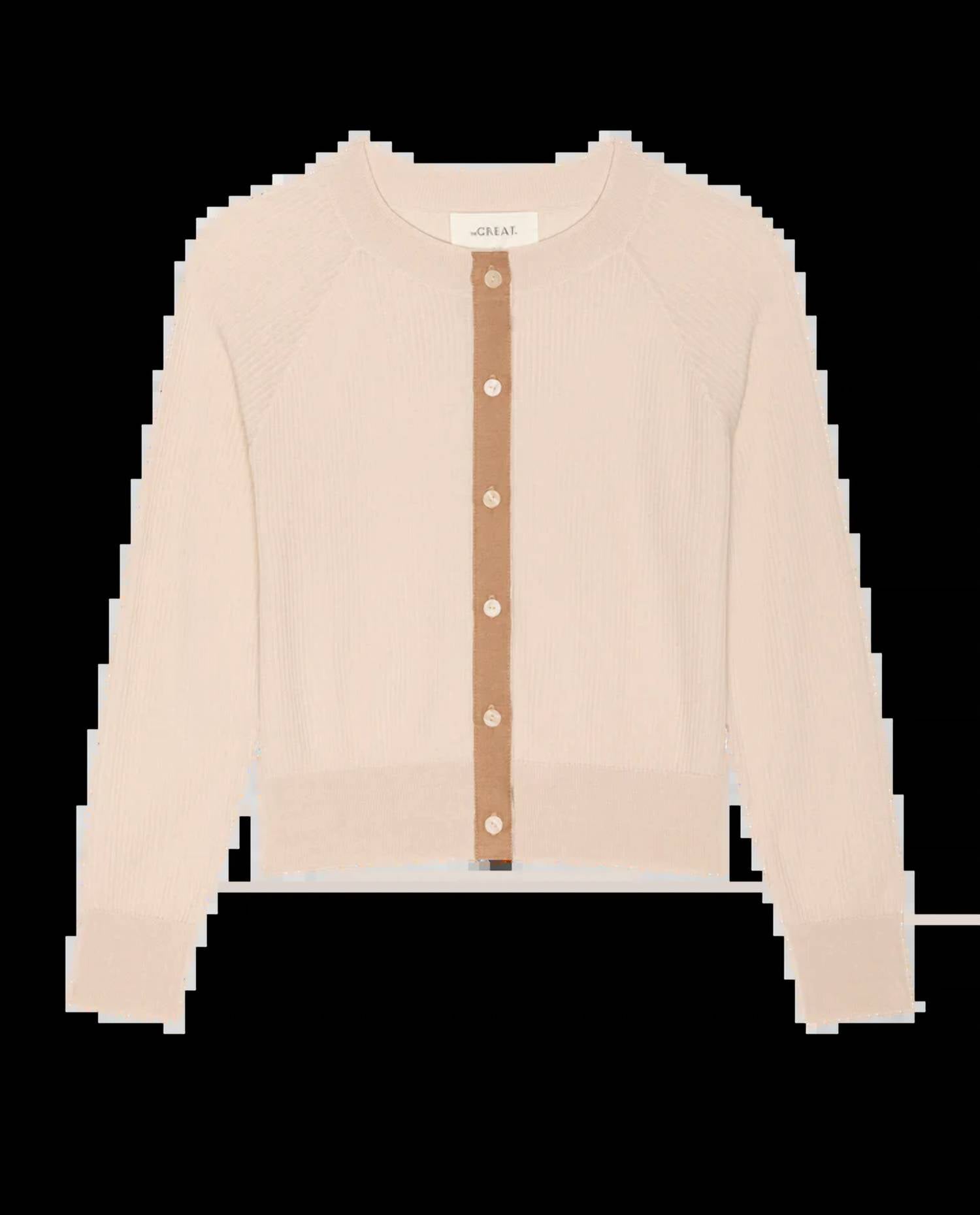 THE GREAT. The Dainty Cardigan in soft petal - women's cardigan - view 4