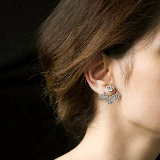 Avenue Chic - Women's Crown Earcuff Earrings