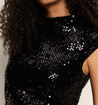 Sanctuary - Funnel Neck Sequin Tank