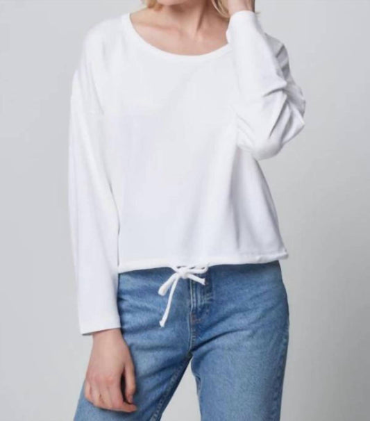 Majestic Filatures - French Terry Drawstring Crewneck Top