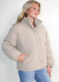 Le Lis - GINGHAM PUFFER JACKET