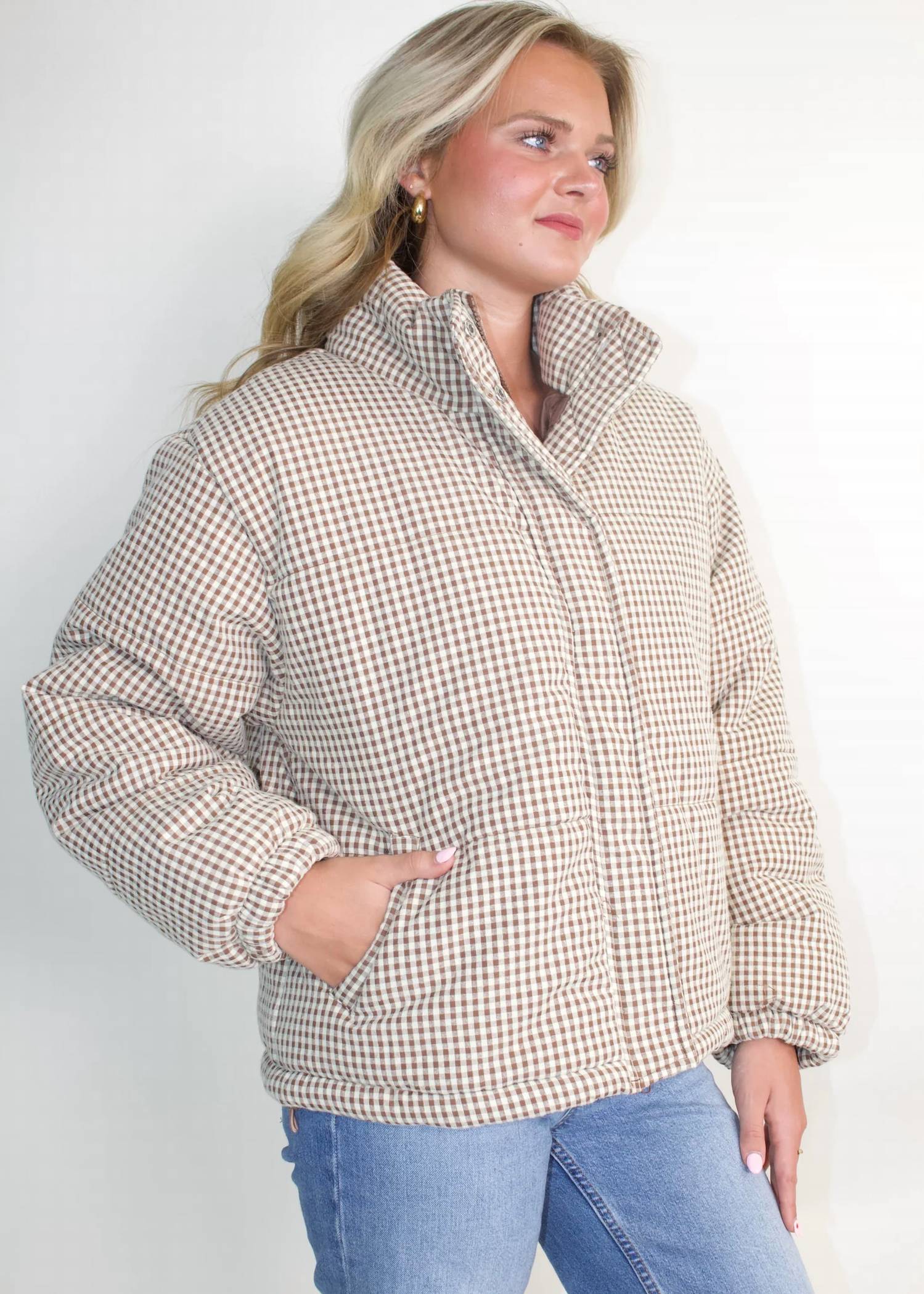 Le Lis - GINGHAM PUFFER JACKET