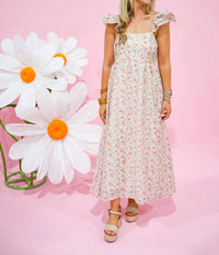 Blu Pepper - Floral Strap Midi Dress
