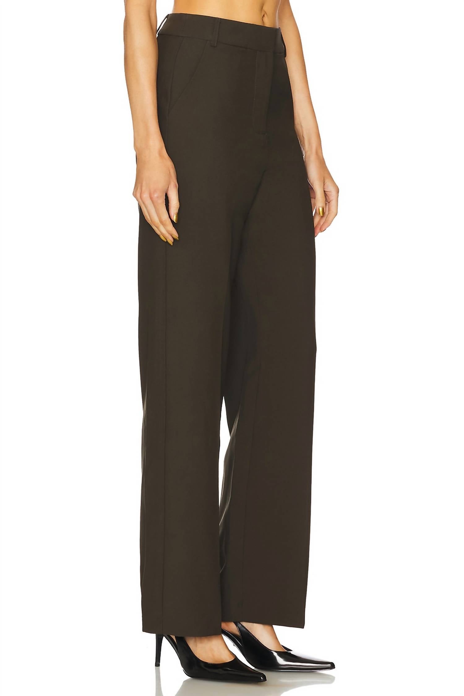 line and dot Marilla Trouser Pants in olive - women's pants - view 4