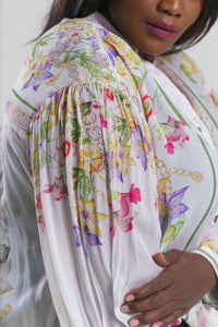-Bl^Nk- - Alhena V-neck Button Front Shirt - plus