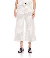 Karen Kane - Stripe Cropped Wide-Leg Pants