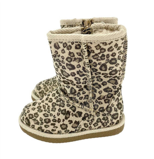 Harper Canyon - Toddler Girls Shimmer Leopard Faux Fur Boots