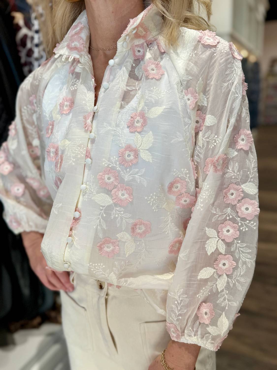 Boho Chic - Embroidered Blouse