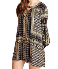 Velzera - Bohemian Keyhole Mini Dress