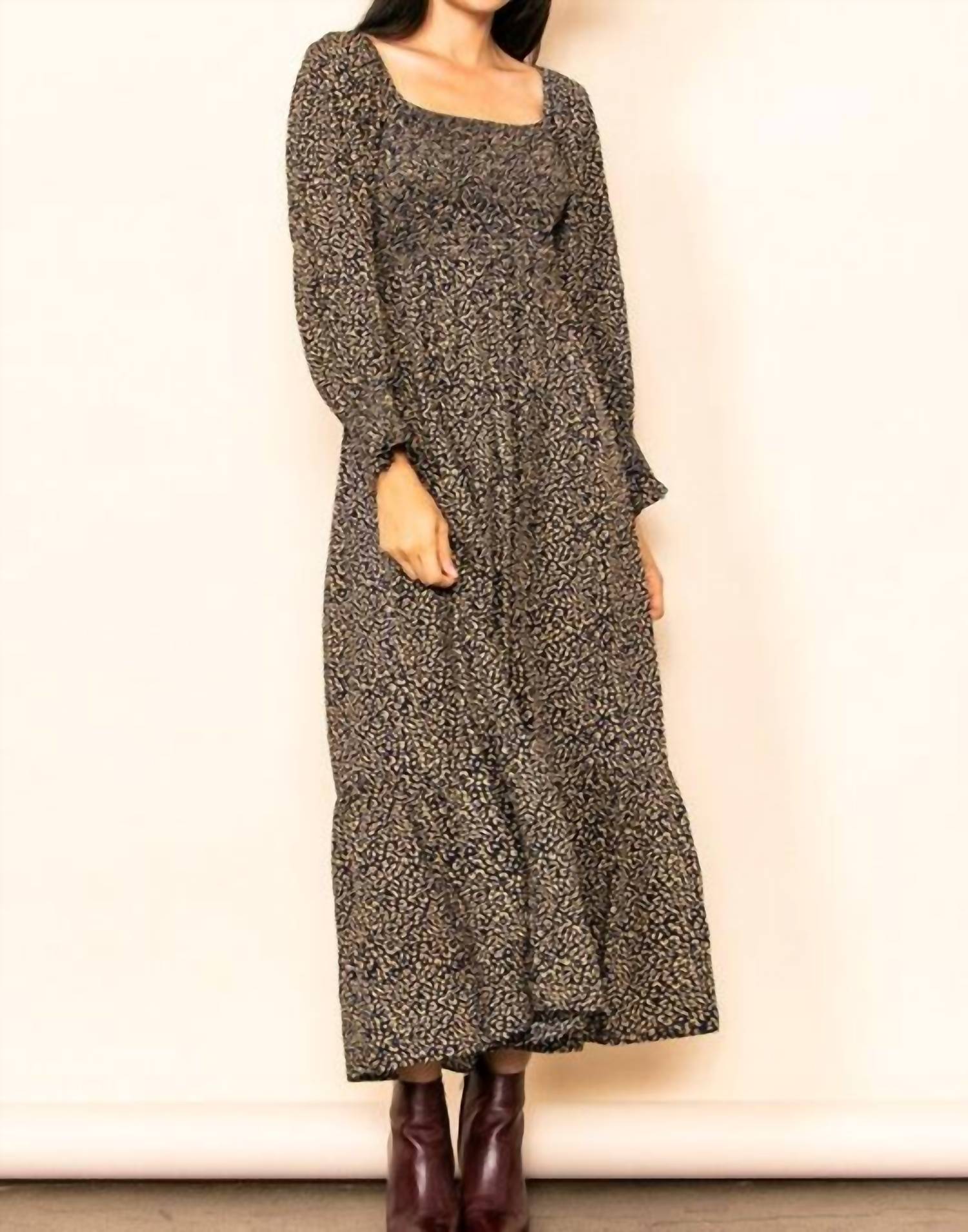 Elloh - Women's Leopard Maxi Dress