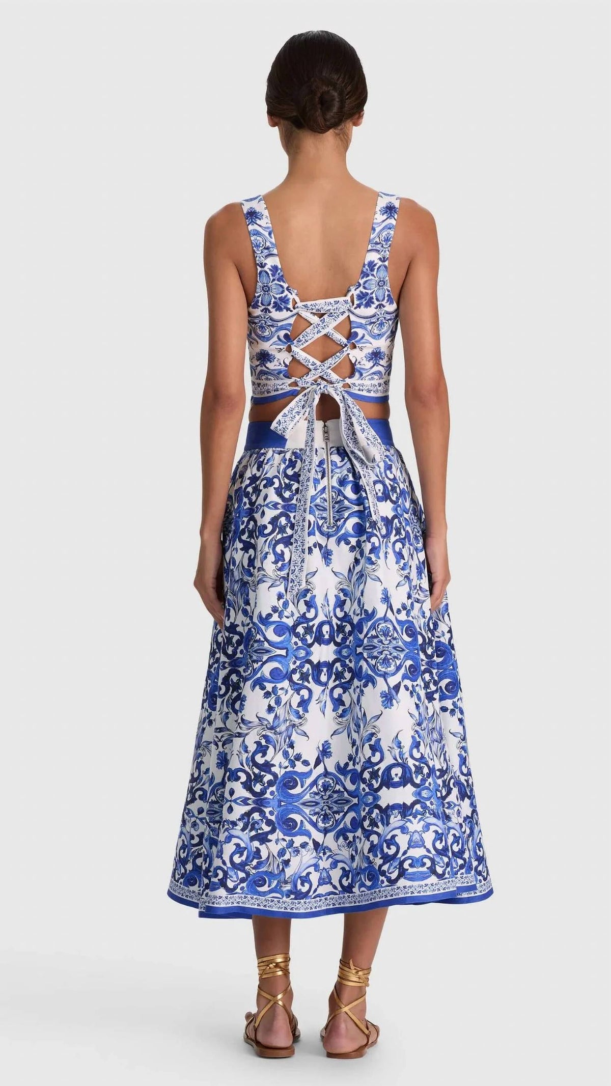 Alice + Olivia - Miriam Cropped Sweetheart Top