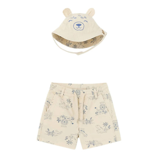 Mayoral - Kids Bermuda Short with Bucket Hat Set