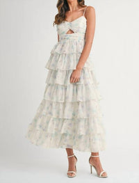 Mable - Ruffle Tiered Midi Dress