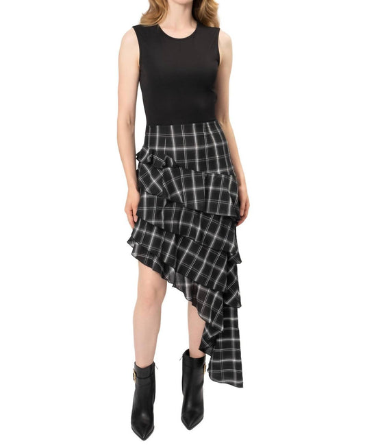 Area Stars - ASSYMETRICAL PLAID DRESS