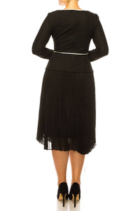 Maison Tara - One-piece Jacket & Skirt Belted Dress