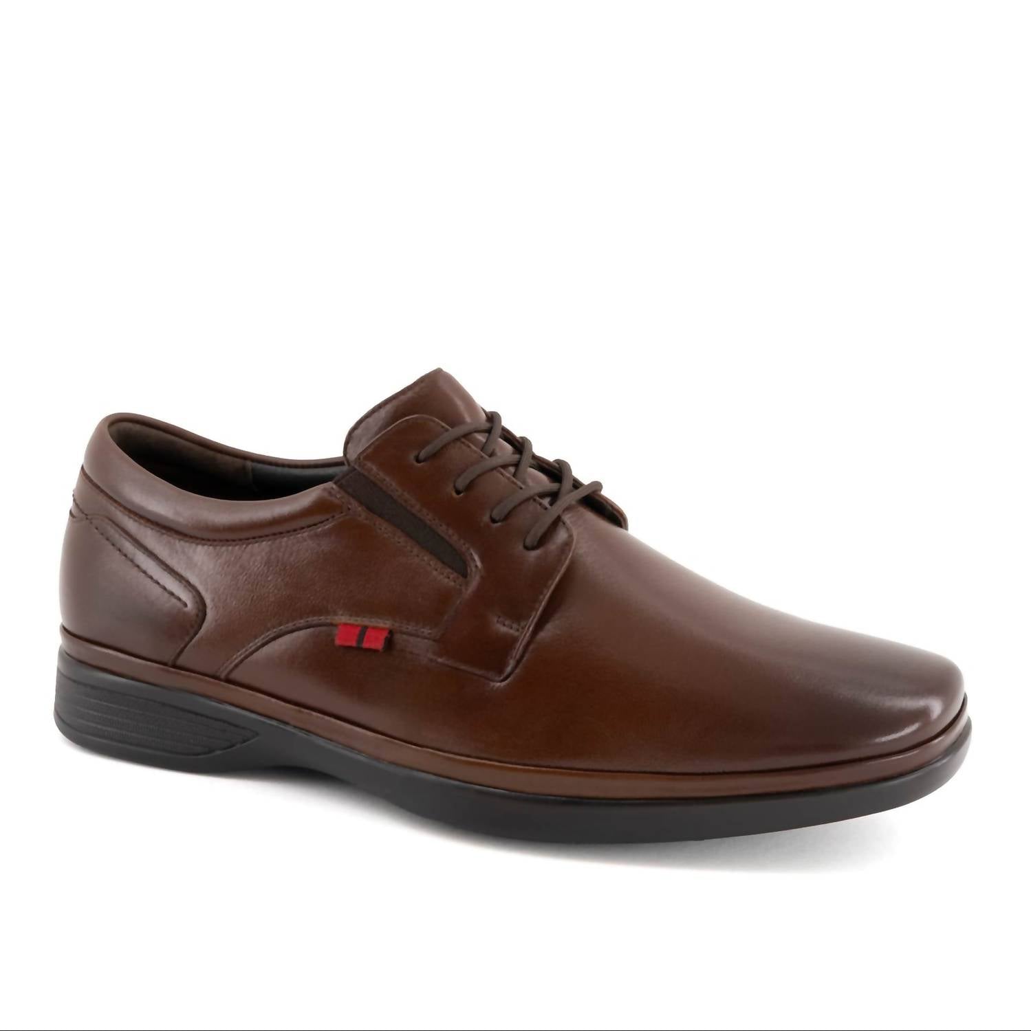 Andrea Men's Lace Closure Leather Oxford Shoes in brown - men's shoe