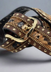Berge - Women's Gold Stud Belt