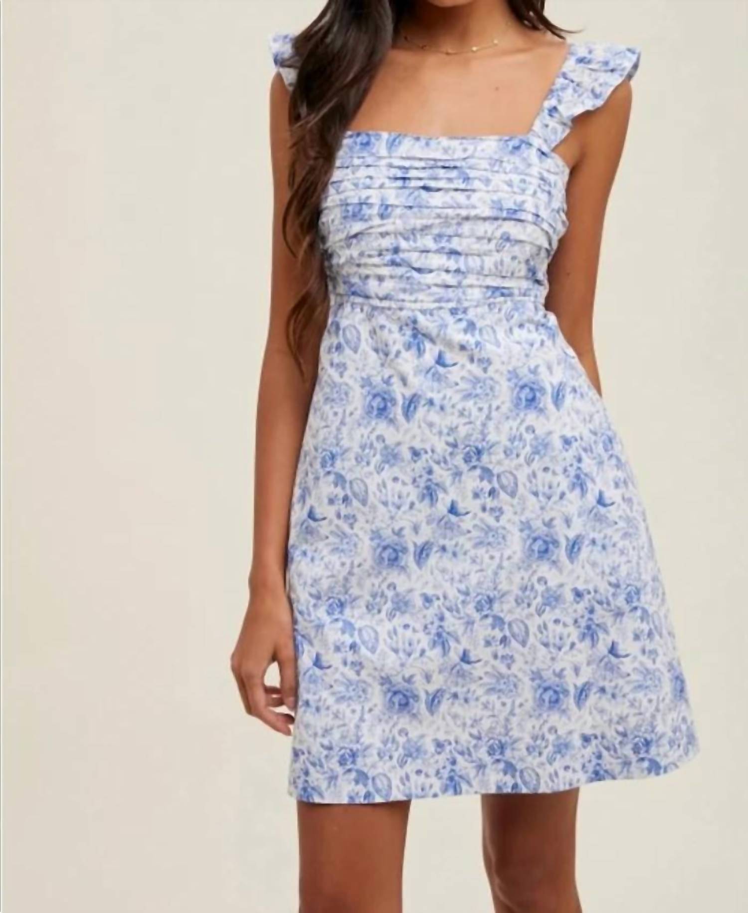 Wishlist - Women's Floral Ruffle Sleeve Dress