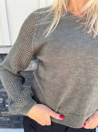 Sanctuary Women's Perfect Time Sweater in kalamata - women's sweater - detail view