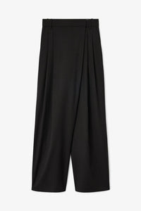 Ganni - Calendered Wool Mid Waist Pants